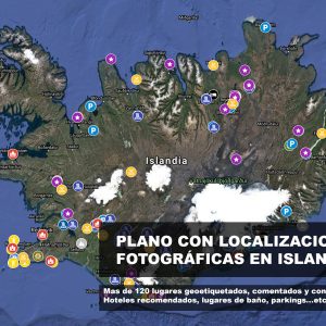 Plano de localizaciones de Islandia